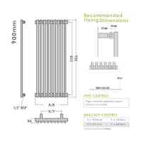 Abacus Elegance Tiempo Towel Rail 900 x 590mm - Chrome