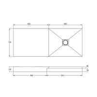 Abacus Raised Wet Room Kit 3 - 1850 x 900mm