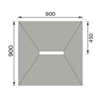 Abacus Elements Level Access Linear Centre Waste Wet Room Kit 1200 x 1200 x 30mm