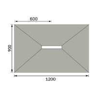 Abacus Elements Level Access Linear Centre Waste Wet Room Kit 1200 x 1200 x 30mm