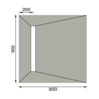 Abacus Elements Level Access Linear Centre Waste Wet Room Kit 1600 x 900 x 30mm