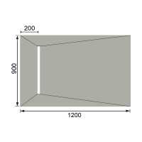 Abacus Elements Level Access Linear End Waste Wet Room Kit 1400 x 900 x 30mm