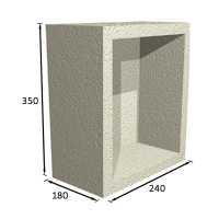 Tileable Recessed Niche Waterproof Storage Unit 35 x 24 x 10cm - EMSU-05-0010