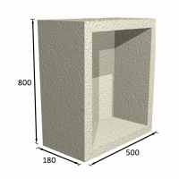 Tileable Recessed Niche Waterproof Storage Unit 80 x 50 x 10cm - EMSU-05-0550