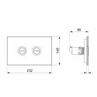 820mm Easi-Plan Wall Mounted WC Frame Dual Flush by Abacus