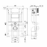 Essentials 820mm High WC Pan Fixing Frame & Concealed Cistern