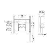 820mm Easi-Plan Wall Mounted WC Frame Dual Flush by Abacus