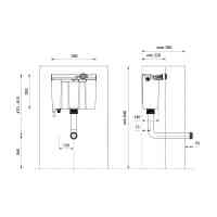 Tavistock Vortex Dual Flush Concealed Cistern - Bottom Inlet