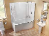 ClearGreen Ecosquare 1700 x 700/850mm Shower Reinforced Bath 