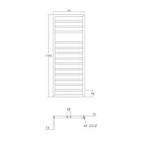 Eastbrook Guardia 1800 x 470 Matt Grey Vertical Radiator