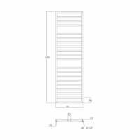 Abacus Metro Bathroom Towel Rail - 578 x 800mm - Matt Black