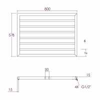 Abacus Metro Bathroom Towel Rail - 655 x 450mm - Matt Black