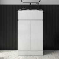 Empire 500 Gloss White Square Vanity Unit - Signature Showers