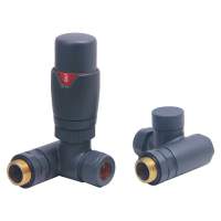 DQ Essential TRV Corner Dual Fuel Anthracite Radiator Valves