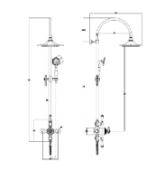 Washington Traditional Freestanding Bath Shower Mixer - RAK Ceramics 