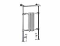 Radley Traditional Towel Radiator, 493 x 963, Chrome & White, Holborn London 1855