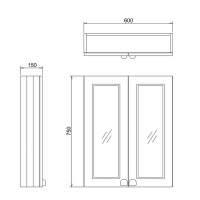 Burlington 60cm Sand Double Door Unit