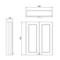 Burlington 60cm Olive Double Door Unit F6WO