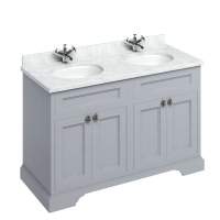 Royo Onix 600mm 2 Door Wall Unit & Square Ceramic Basin in Gloss Grey