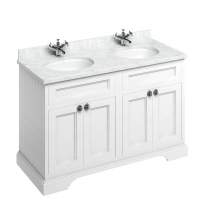 Burlington 65cm Matt White 2 Door Vanity Unit With Optional Basin