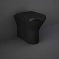 RAK Feeling Matt Black Rimless Back To Wall Toilet & Soft Close Seat