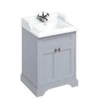 Burlington 65cm Grey 2 Door Vanity Unit With Optional Basin