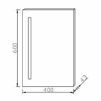 Abacus Pure LED Bathroom Mirror with Ambient Light - 600 x 800mm