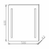 Abacus Pure LED Bathroom Mirror - 600 x 400mm