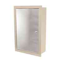 Beige Trio Recessed Mirror Cabinet and Shelves - Abacus