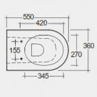 Ankam Rimless Close Coupled Part Shrouded Comfort Height WC & Soft Close Seat