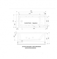 Fonte 1700 x 750 Water System Whirlpool Bath - Jaquar