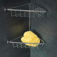 Forest 1-Tier Corner Shower Storage - Brushed Brass