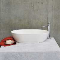 Otis Ceramic Washbowl 460 x 330mm - Grey Marble Effect