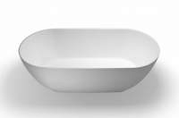 Projekt Divita Silk Matt Cian Solid Surface Freestanding Bath, 1495 x 720 - BC Designs 