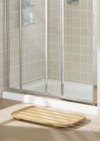 Lakes 1000mm White Sliding Shower Door, Classic Collection