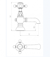 Edwardian Monobloc Basin Tap with Click Clack Waste, Holborn London 1855