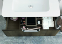 Royo Life 800mm 2 Drawer Wall Unit & Ceramic Basin in Samara Ash