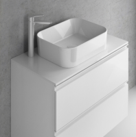 VitrA Ecora 600mm 3-Drawer Washbasin Unit with Legs - Gloss White