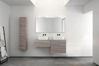 Royo Vitale 600mm Floor Standing Unit & Square Ceramic Basin in Light Oak