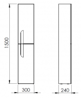 Royo Life 1200mm 4 Drawer Wall Unit & Double Ceramic Basin in Gloss White