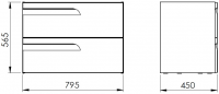 Burlington 65cm Matt White 2 Door Vanity Unit With Optional Basin