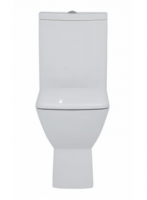 Burlington Rimless Slimline Close Coupled WC & White Ceramic Cistern with Push Button P20 C4