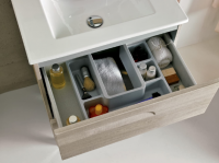 Royo Life 600mm 2 Drawer Wall Unit & Ceramic Basin in Samara Ash