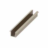 Wet Room 10mm Glass Recessed Channel 2400mm - Brushed Nickel