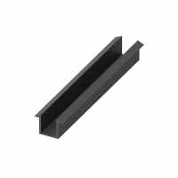 Wet Room 8mm Glass Recessed Channel - 1200mm - Matt Black 