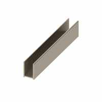 Wet Room 10mm Glass Surface Channel 2400mm - Brushed Nickel