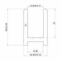 Wet Room 8mm Glass Recessed Channel 2400mm - Chrome