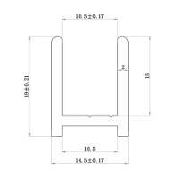 Wet Room 10mm Glass Surface Channel 1200mm - Matt Black