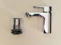 Coll Mono Basin Mixer Tap & Push Waste - Highlife Bathrooms