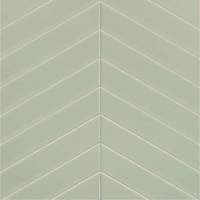 Glass Green Chevron Reflect Tile Wall Panels